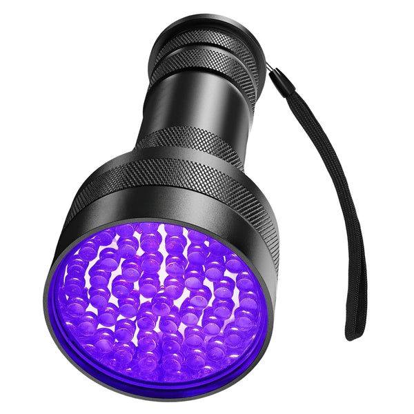 UV LED žibintuvėlis juodas aliuminis 51 LED Z7