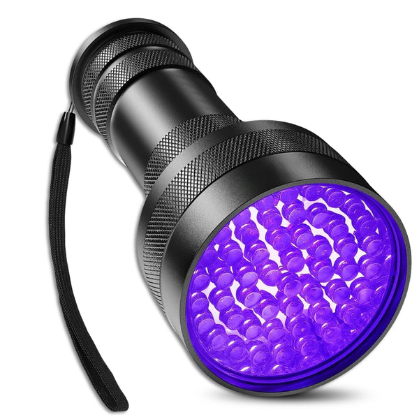 UV LED žibintuvėlis juodas aliuminis 51 LED Z7