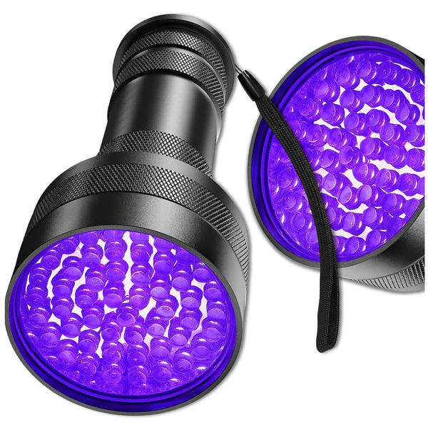 UV LED žibintuvėlis juodas aliuminis 51 LED Z7