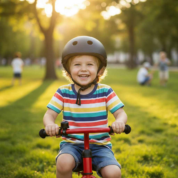Vaikiškas reguliuojamas dviratininko šalmas Trike Fix su LED, M (55–58 cm), juodas