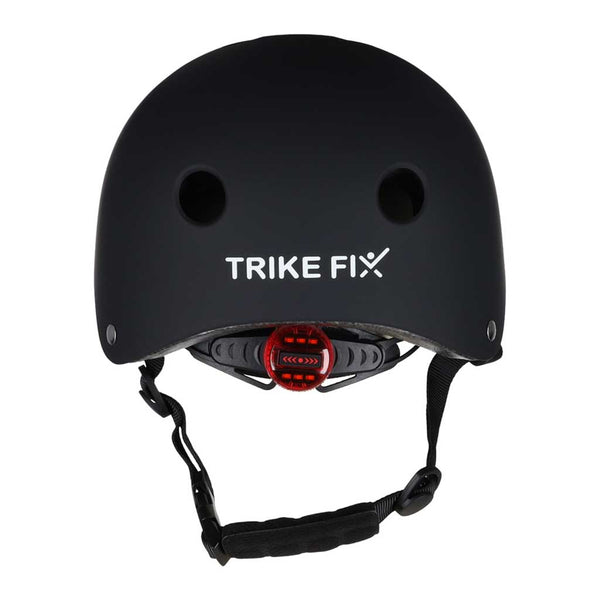 Vaikiškas reguliuojamas dviratininko šalmas Trike Fix su LED, M (55–58 cm), juodas