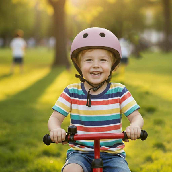 Vaikiškas reguliuojamas dviratininko šalmas Trike Fix su LED, M (55–58 cm), violetinis