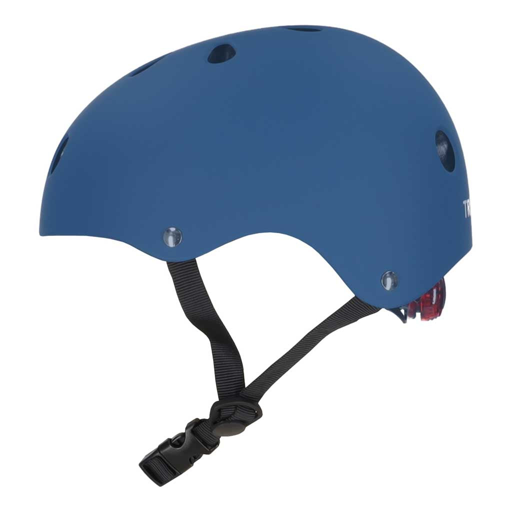 Vaikiškas reguliuojamas dviratininko šalmas Trike Fix su LED, M (55–58 cm), tamsiai mėlynas