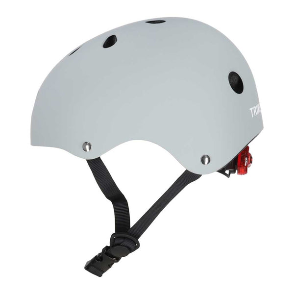Vaikiškas reguliuojamas dviratininko šalmas Trike Fix su LED, M (55–58 cm), tamsiai pilkas