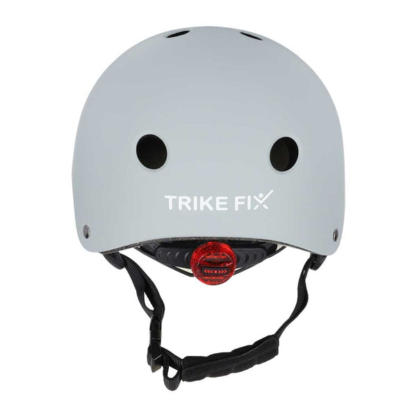 Vaikiškas reguliuojamas dviratininko šalmas Trike Fix su LED, M (55–58 cm), tamsiai pilkas