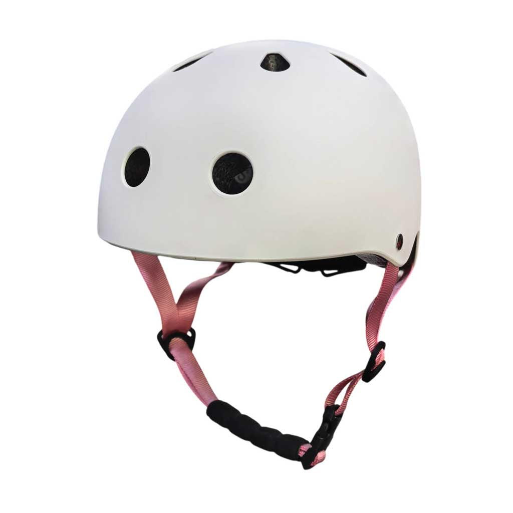 Vaikiškas reguliuojamas dviratininko šalmas Trike Fix su LED, S (48–54 cm), baltas