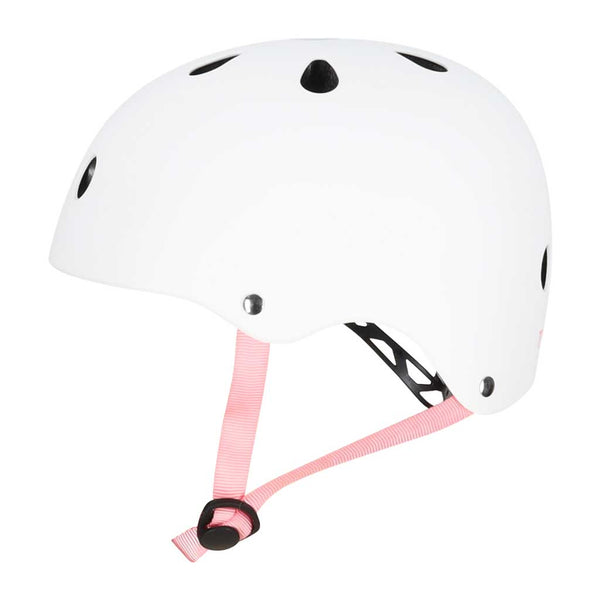 Vaikiškas reguliuojamas dviratininko šalmas Trike Fix su LED, S (48–54 cm), baltas