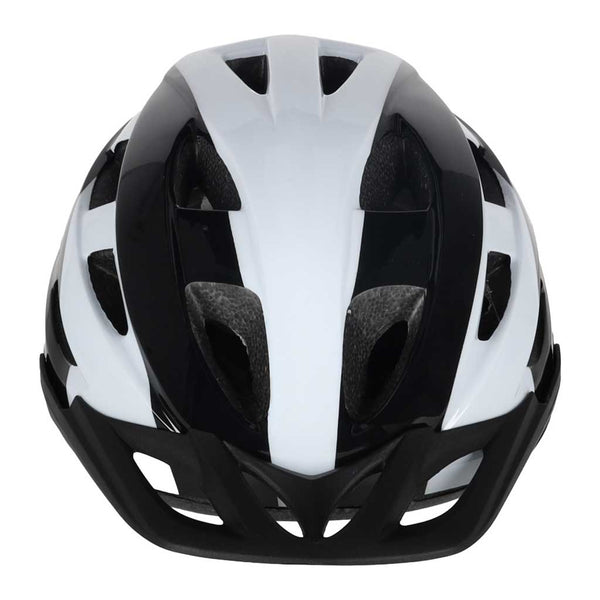 Dviratininko šalmas RALLEX, reguliuojamas, juodai baltas, L (58–62 cm) O6