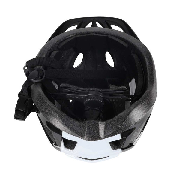 Dviratininko šalmas RALLEX, reguliuojamas, juodai baltas, M (54–58 cm) O4