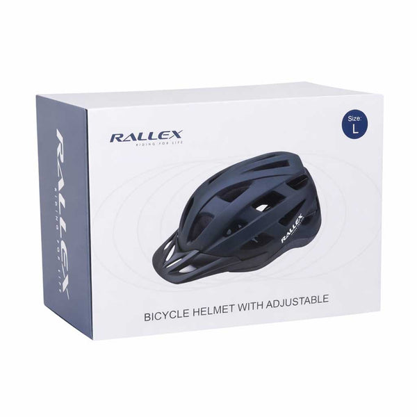 RALLEX reguliuojamas dviračio šalmas moterims ir vyrams, juodas, L (58–62 cm) O3
