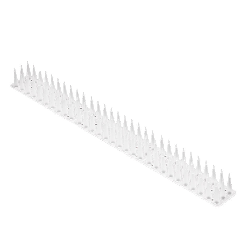 Tankūs plastikiniai paukščių atbaidymo spygliai, balti, 8 vnt., 43 cm