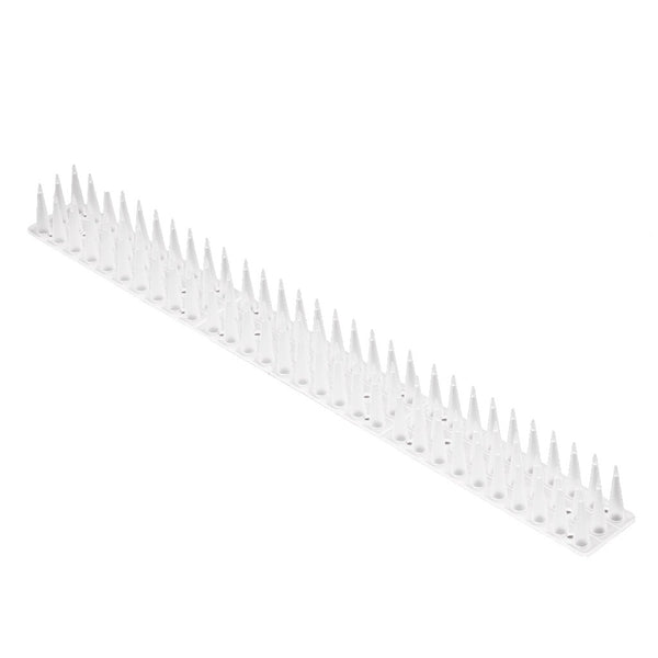Tankūs plastikiniai paukščių atbaidymo spygliai, balti, 8 vnt., 43 cm