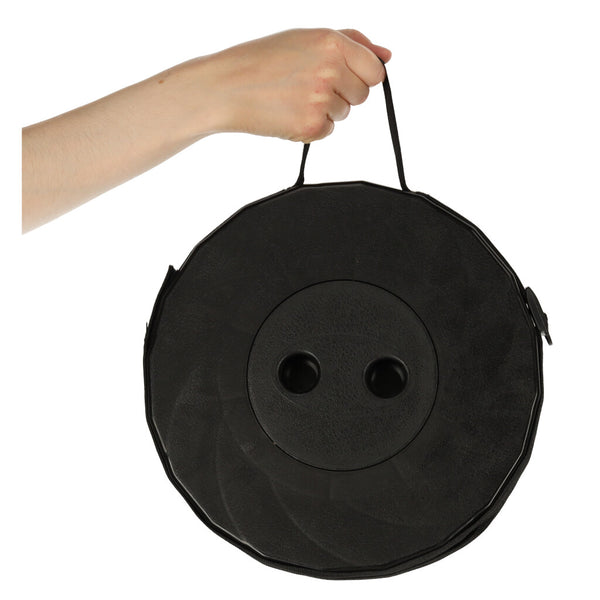Sulankstoma teleskopinė turistinė taburetė, nešiojama, juoda, 200 kg PA23