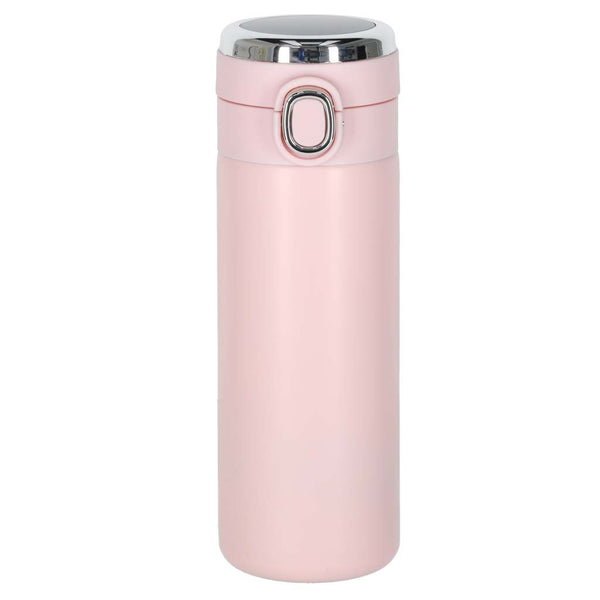 Termo puodelis su snapeliu ir LED ekranu, 350 ml, rožinis N114