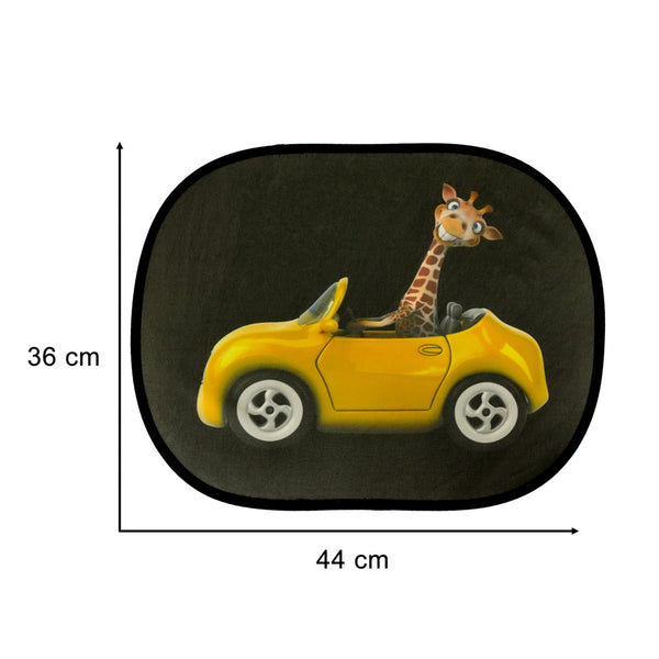 Statinė saulės užuolaidėlė automobilio langui „Žirafa“, 2 vnt. rinkinys M58