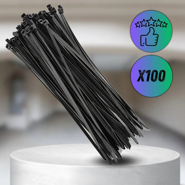 Kabelių tvirtinimo dirželiai juodi 200x4,8 mm (100 vnt.) A27