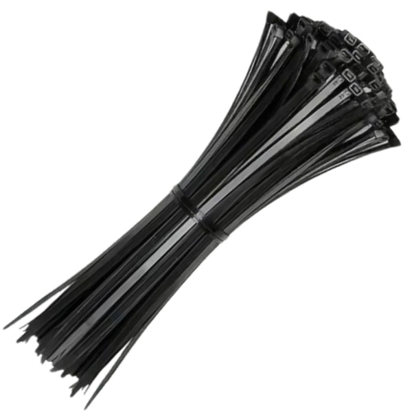 Kabelių tvirtinimo dirželiai juodi 200x4 mm, 500 vnt. A43