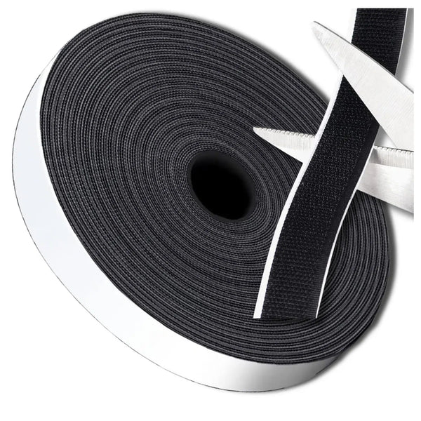 Lipni Velcro juosta juoda 2,5 cm 5 m (komplektas) B10