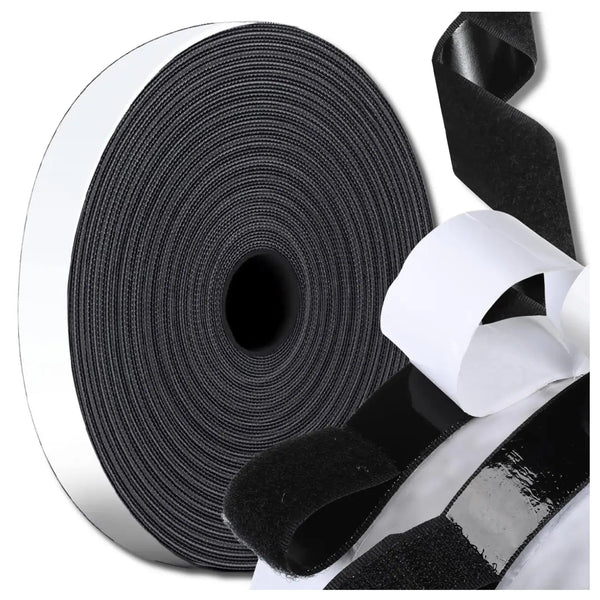 Lipni Velcro juosta juoda 2,5 cm 5 m (komplektas) B10