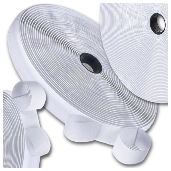 Lipni Velcro juosta balta 2,5 cm 5 m (komplektas) B11