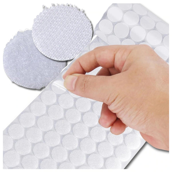 Lipnūs Velcro taškeliai balti 10 mm, 600 vnt. B9