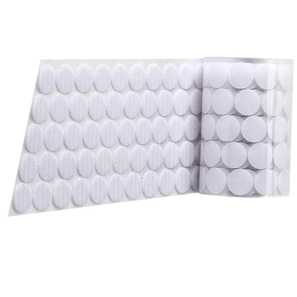 Lipnūs Velcro taškeliai balti 10 mm, 600 vnt. B9