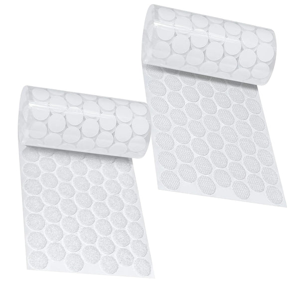 Lipnūs Velcro apskritimai balti 15 mm, 600 vnt. B8