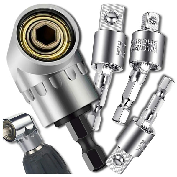 Kampinis adapterių rinkinys 105° 1/4 3/8 1/2 HEX A68