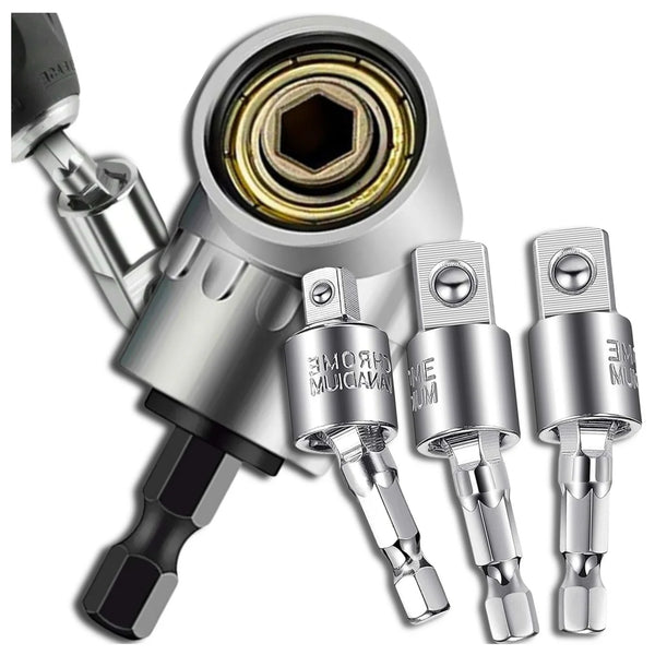 Kampinis adapterių rinkinys 105° 1/4 3/8 1/2 HEX A68