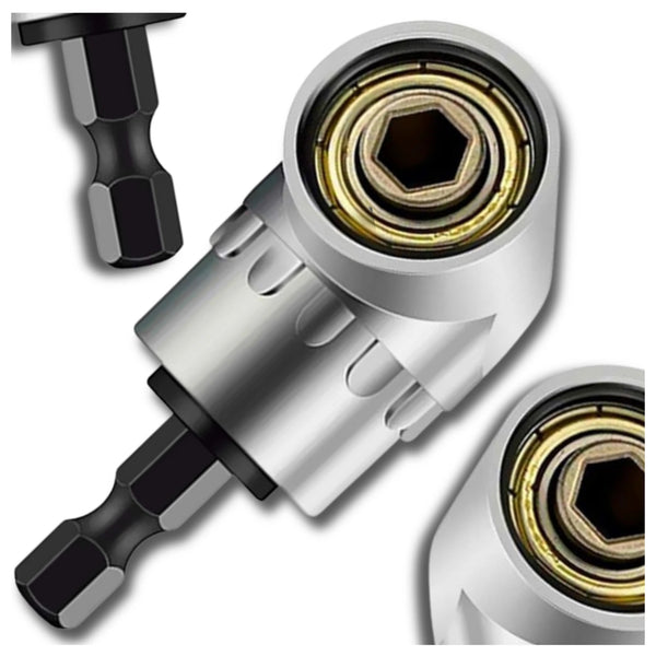 Kampinis 105° adapteris 1/4" HEX, sidabrinis A70