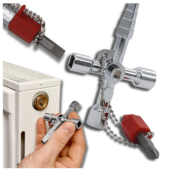 4 krypčių kryžminis spintelių raktas 8,7 cm A61