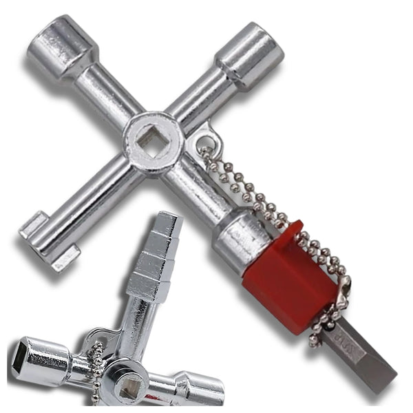 4 krypčių kryžminis spintelių raktas 8,7 cm A61