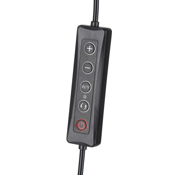 LED lempa blakstienų priauginimui 36 W, reguliuojama, bešešėlinė, lanko formos, juoda R13