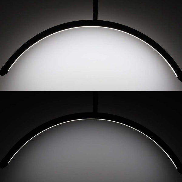 LED lempa blakstienų priauginimui 36 W, reguliuojama, bešešėlinė, lanko formos, juoda R13