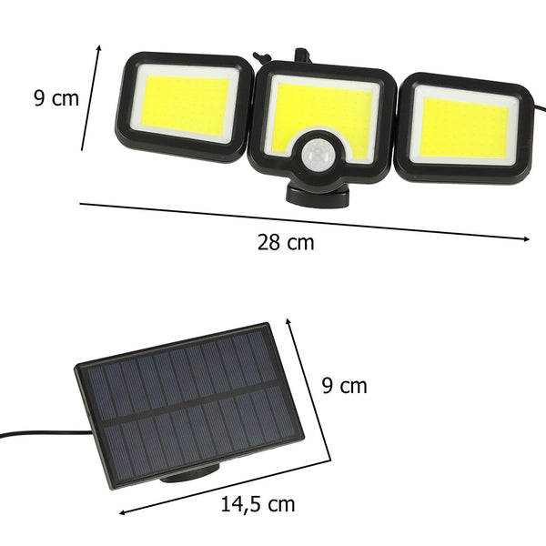 LED saulės lempa 3in1 su judesio ir sutemų jutikliu N25