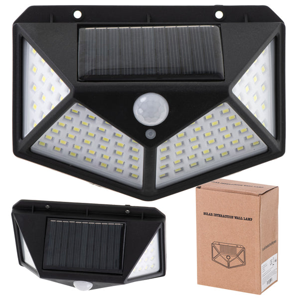Saulės lempa su judesio ir sutemų jutikliu, 100 LED N15