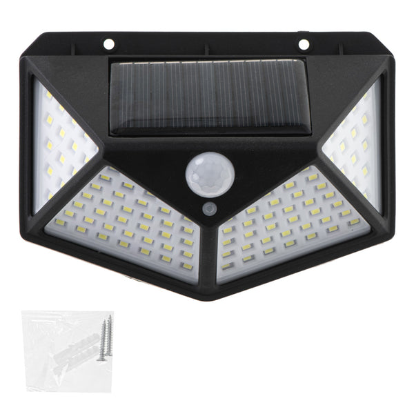 Saulės lempa su judesio ir sutemų jutikliu, 100 LED N15