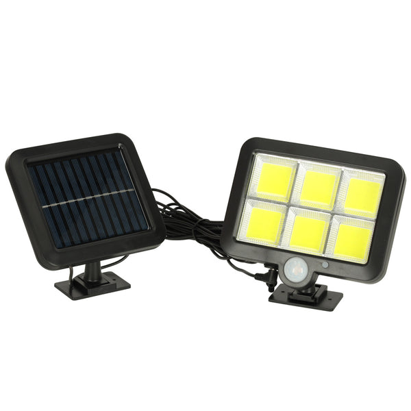 Saulės lempa su judesio ir sutemų jutikliu, 120 LED
