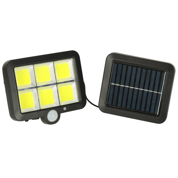 Saulės lempa su judesio ir sutemų jutikliu, 120 LED