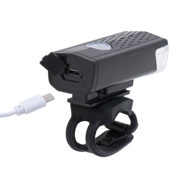 LED dviračio žibintų rinkinys RALLEX (priekis ir galas), įkraunamas per USB, tvirtinamas ant vairo O12