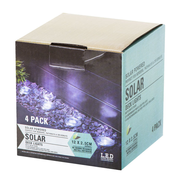 Saulės energija įkraunami įsmeigiami į žemę sodo šviestuvai su sutemų jutikliu, 8 LED, 4 vnt., šiltai balti