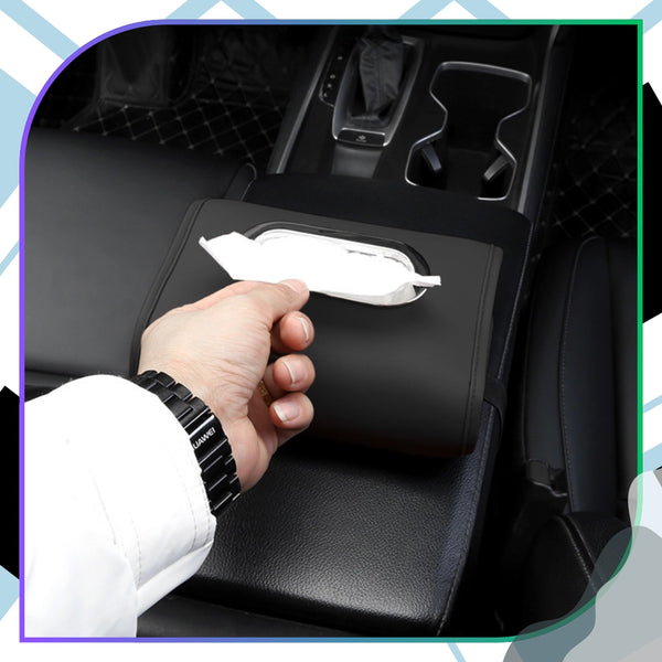 Juodas ekoodos servetėlių dėklas automobiliui A228