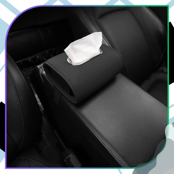Juodas ekoodos servetėlių dėklas automobiliui A228