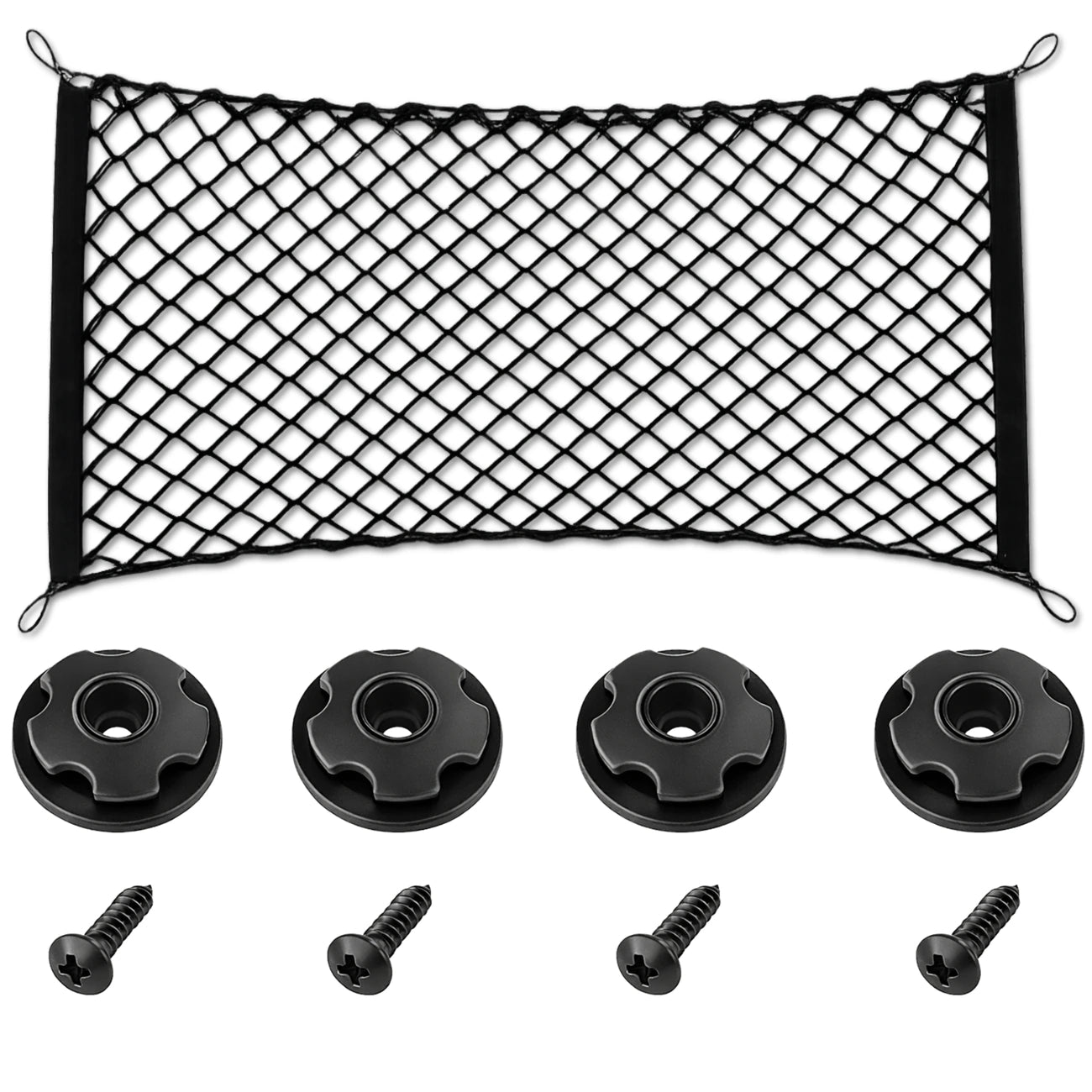 Didelis elastingas bagažinės tinklas 98x64 cm A309