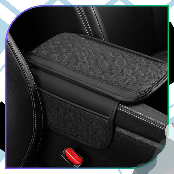 Automobilio porankio pagalvėlė, juoda, eko oda A152