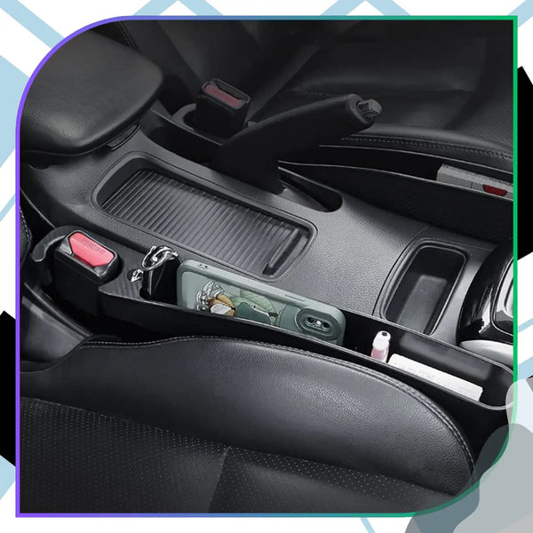 Automobilinis organizatorius juodas tarp sėdynių A155