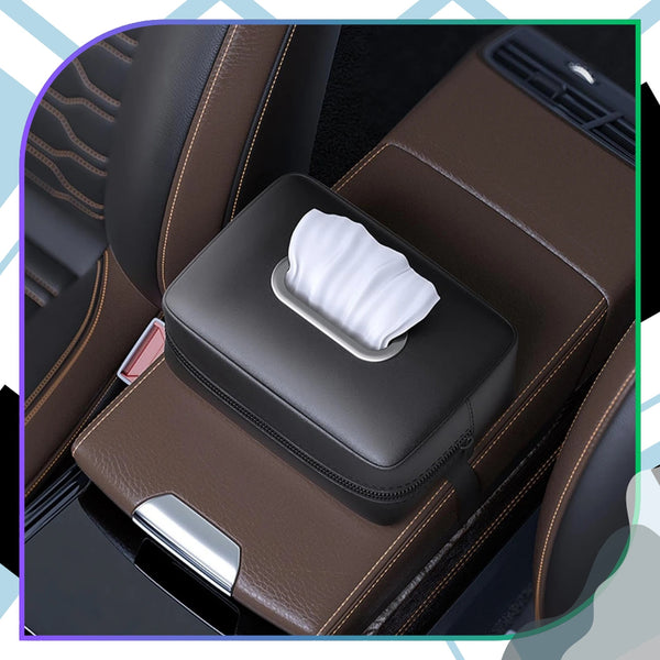Juodas ekoodos servetėlių dėklas automobiliui A209