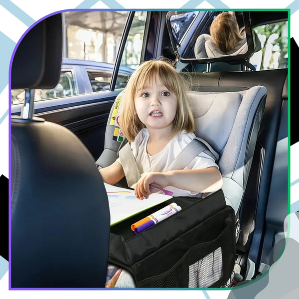 Vaikiškas automobilinis staliukas-organizatorius, juodas A215