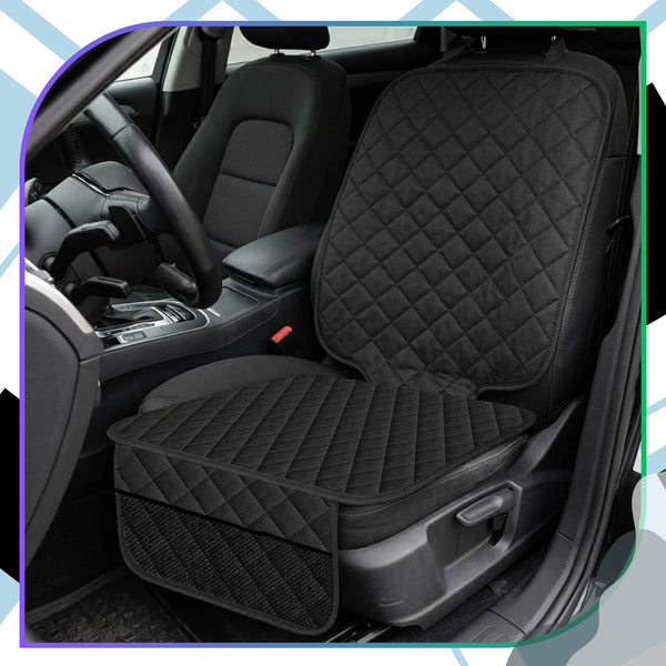 Automobilio sėdynės apsauga su organizatoriumi, 2 dalys