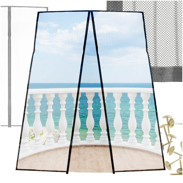 Magnetinis tinklelis nuo uodų LUARO durims, 110×210 cm, tvirti magnetai N120